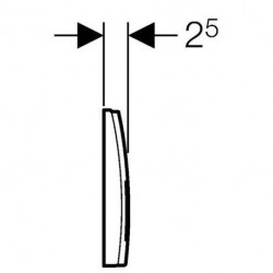 Two-button flush plate DELTA50, Chrome (115.135.46.1)