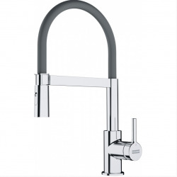 Lina FC 6087.031 Kitchen mixer, 205 x 410 mm, semi-pro with pull-out shower, Chrome/Grey (115.0626.087)