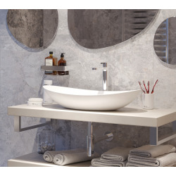 Swiss Aqua Technologies Infinitio Countertop basin 61.5 x 36 x 15.5 cm, without overflow, Matt white (SATINF61536M)